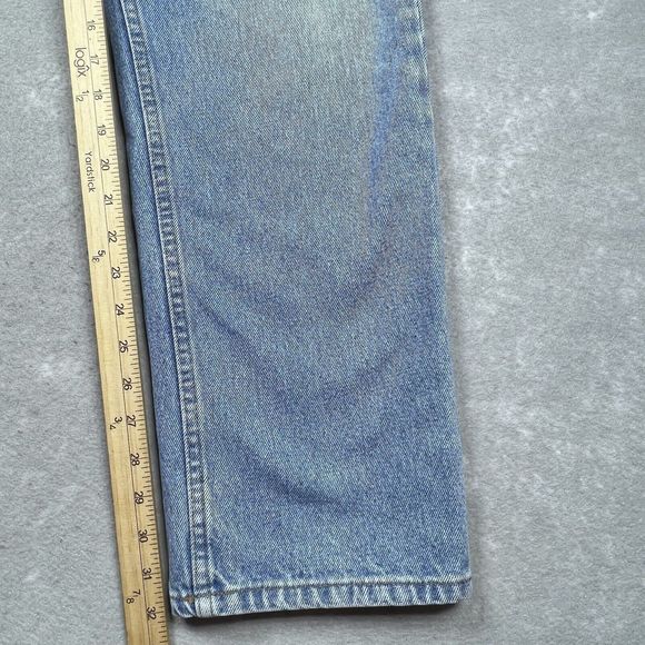 LL Bean Jeans Mens 38X32 Blue Classic Fit Denim Jeans Medium Wash Workwear - Picture 10 of 14